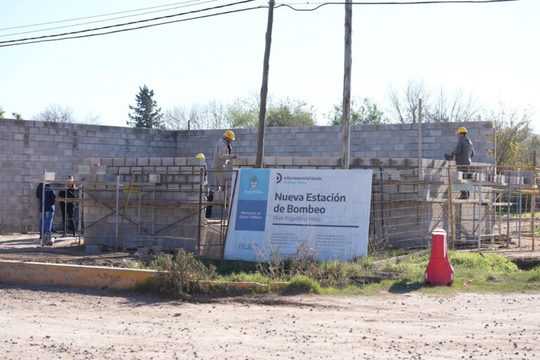 Obras: avanza la construcción de la estación de bombeo cloacal