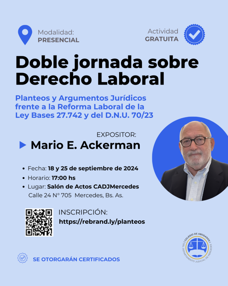 Doble Jornada de Derecho Laboral