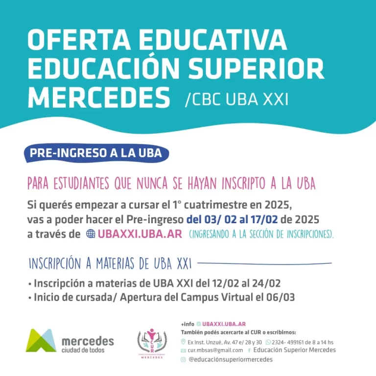 Abren la inscripción para preingreso a la UBA y fortalecen la oferta educativa