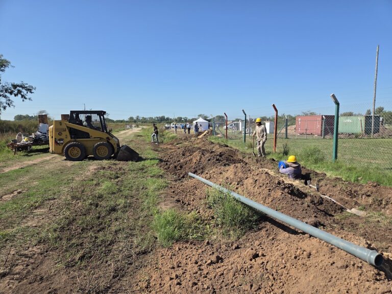 Avanza rápida la obra de red de agua corriente en Agote