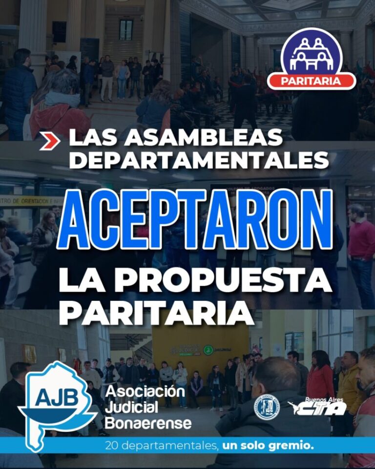 Con asambleas distritales, los judiciales aceptaron el aumento del 10% y la Provincia da por cerradas las paritarias