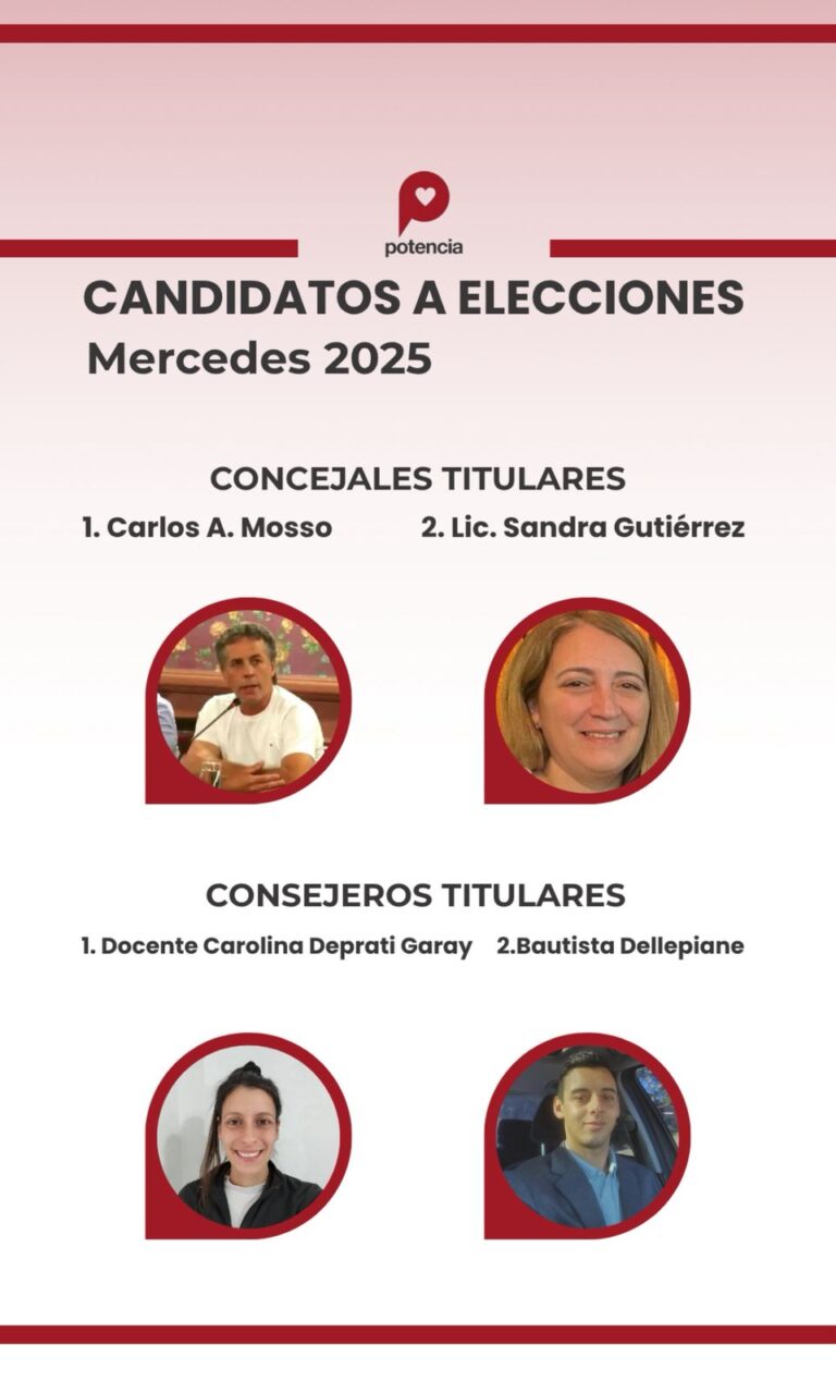 Potencia y sus candidatos en Mercedes