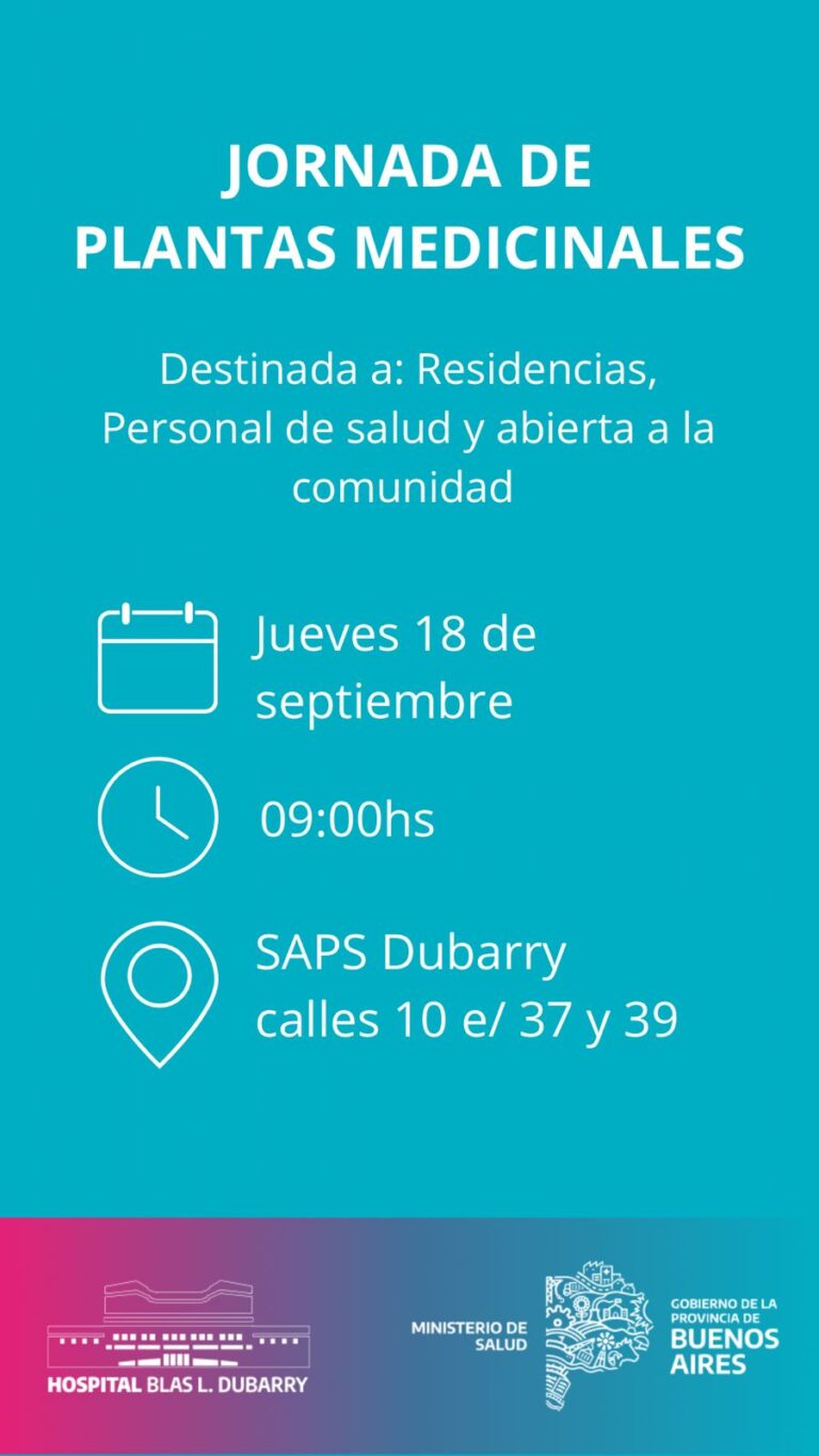 El Hospital Blas L. Dubarry invita a la Jornada de Plantas Medicinales en Mercedes