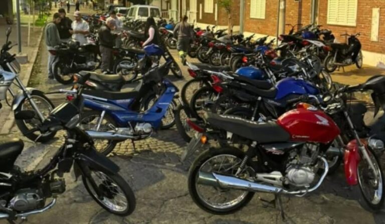 Operativo de control y secuestro de motos
