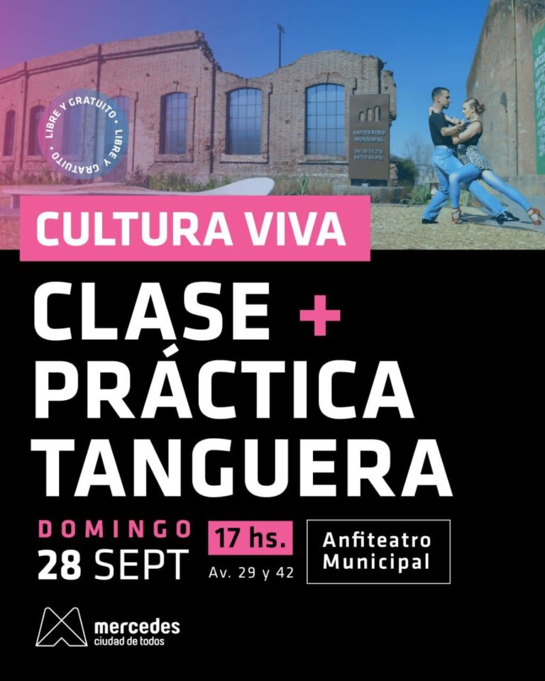 Este domingo te esperamos en el Anfiteatro para vivir una clase y práctica tanguera!