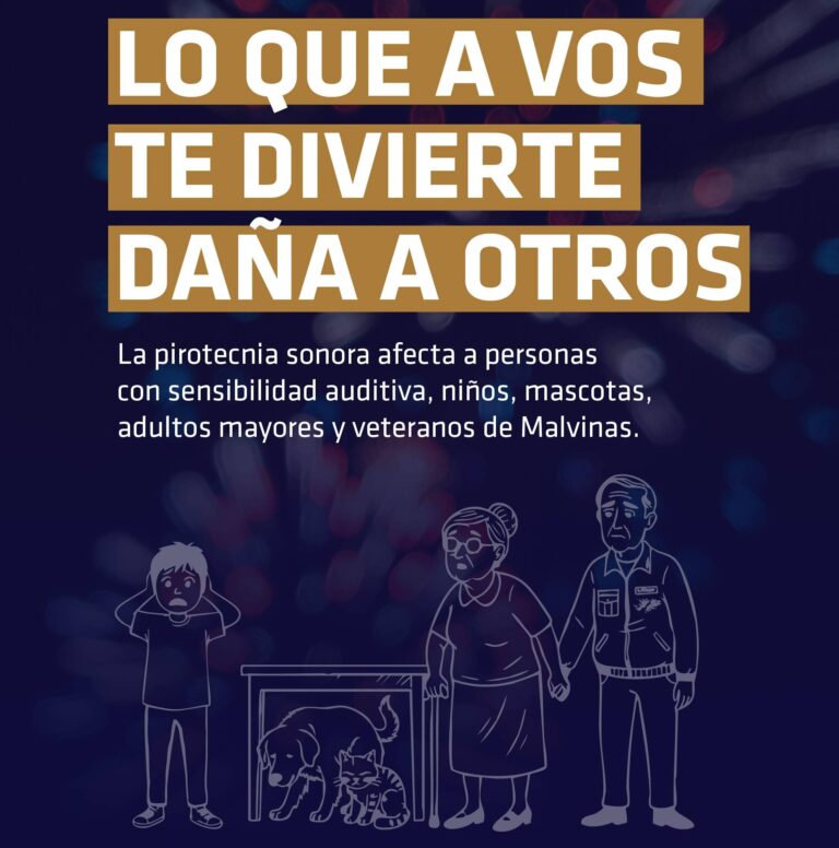 Instan a tomar consciencia, respetar al prójimo y no usar pirotecnia